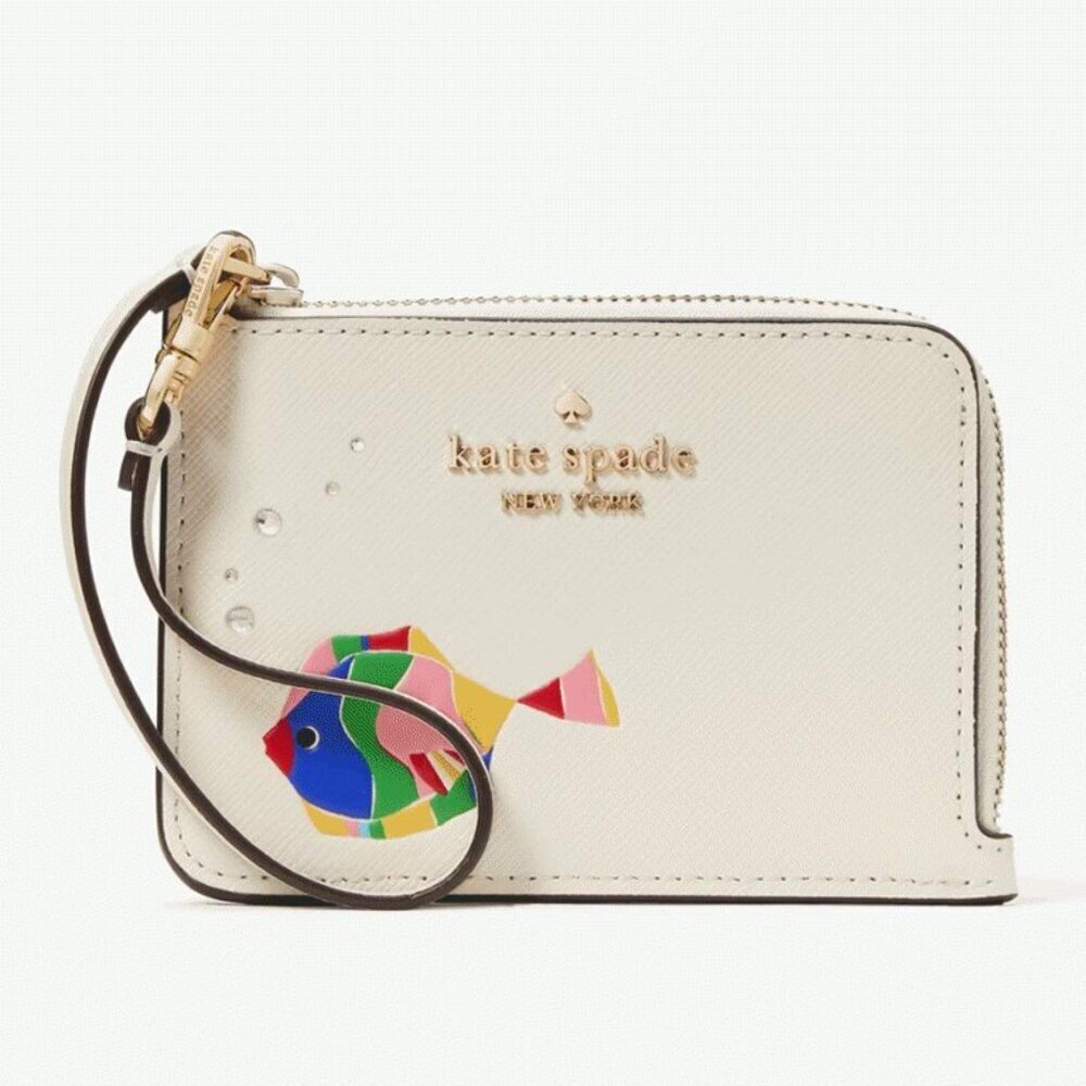 ♠️♠️ Kate Spade What A Catch Small Card Holder Wristlet NWT
